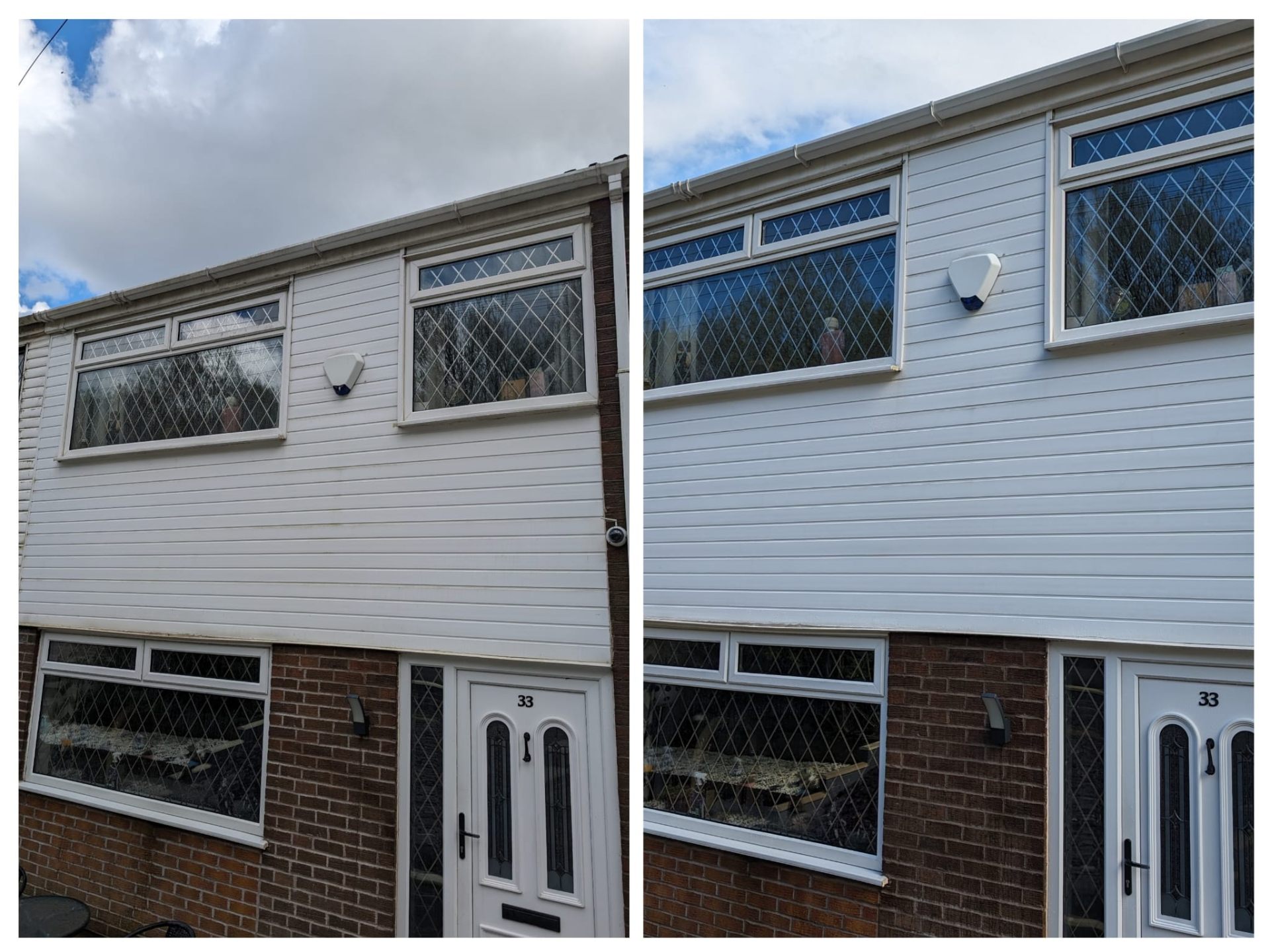 uPVC Cleaning before and after in Rossendale - PW Gutter Cleans