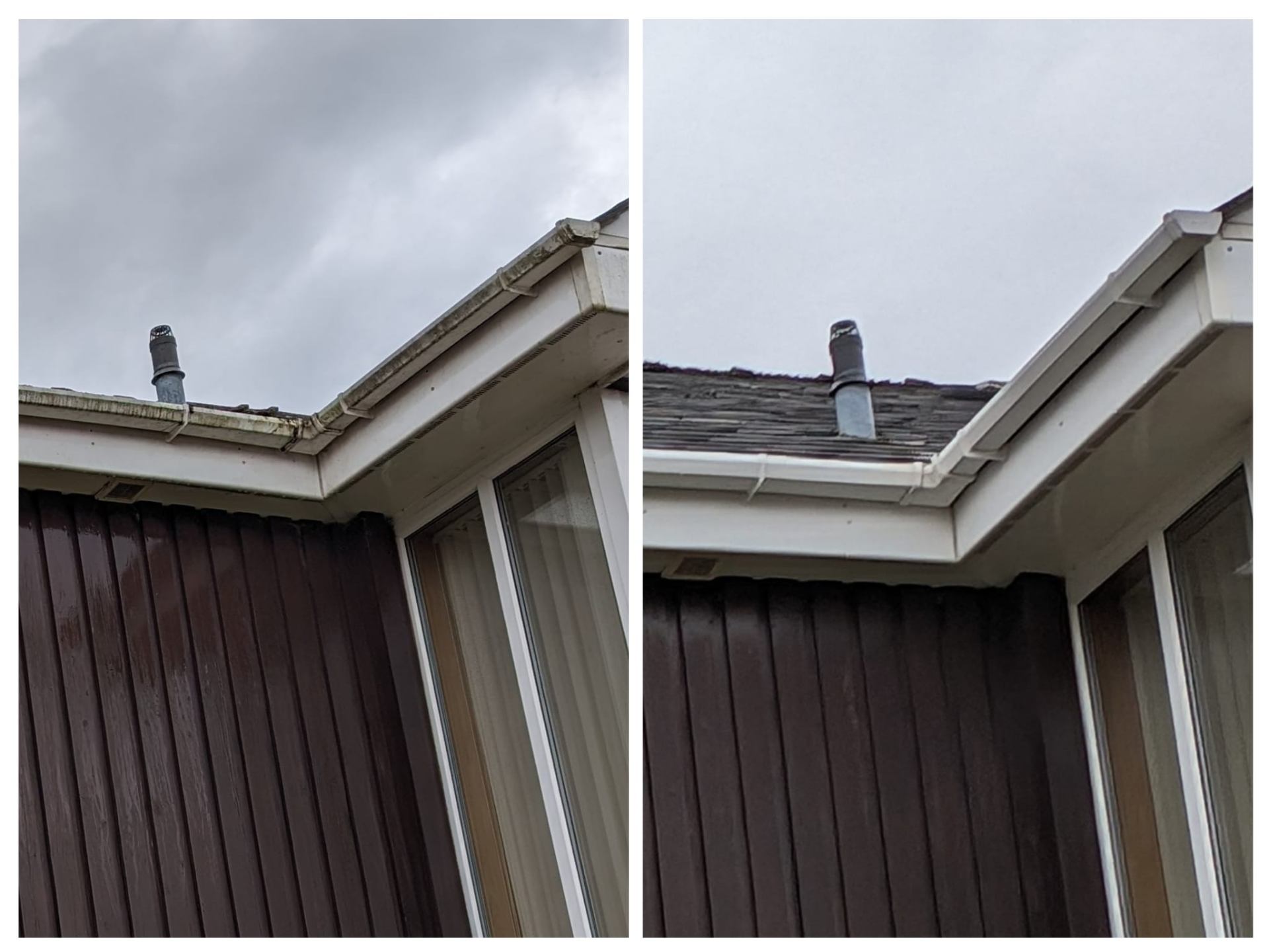 Soffit & Fascia Cleaning before and after in Rossendale - PW Gutter Cleans