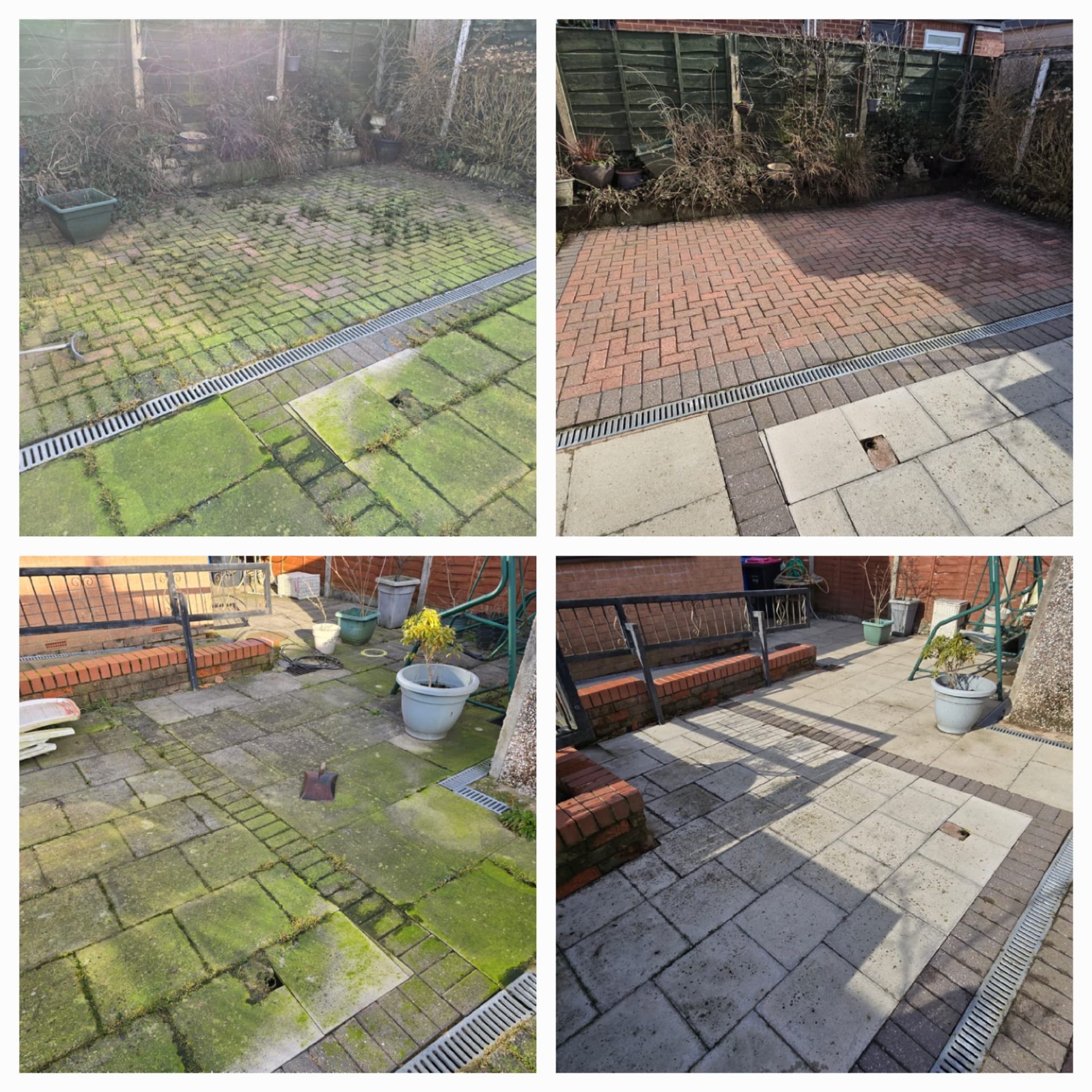 Jet Washing before and after in Rossendale - PW Gutter Cleans